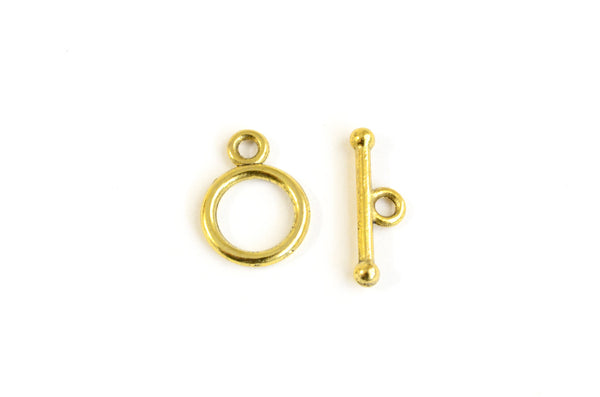 20 Sets Toggle Clasps, Antique Golden Clasps (F068)
