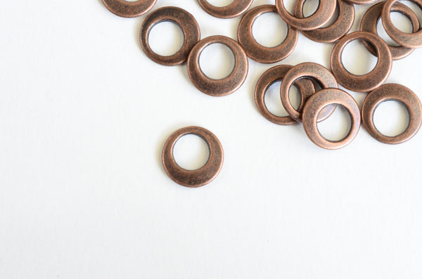 Dark Copper Linking Ring, 12mm - 20 pieces (F131)
