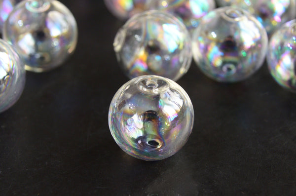 Mystic Glass Beads, Round Blown Glass, 12mm - 6 pieces (GB5)