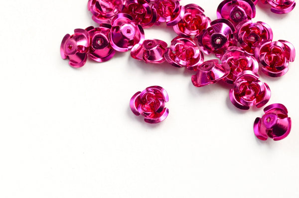 25 Rose Flower Beads
