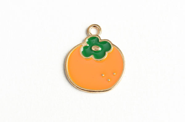 Orange Charms, 4 Pieces Enamel Fruit Food Charms, 20x17mm (1923) – Paper  Dog Supply Co